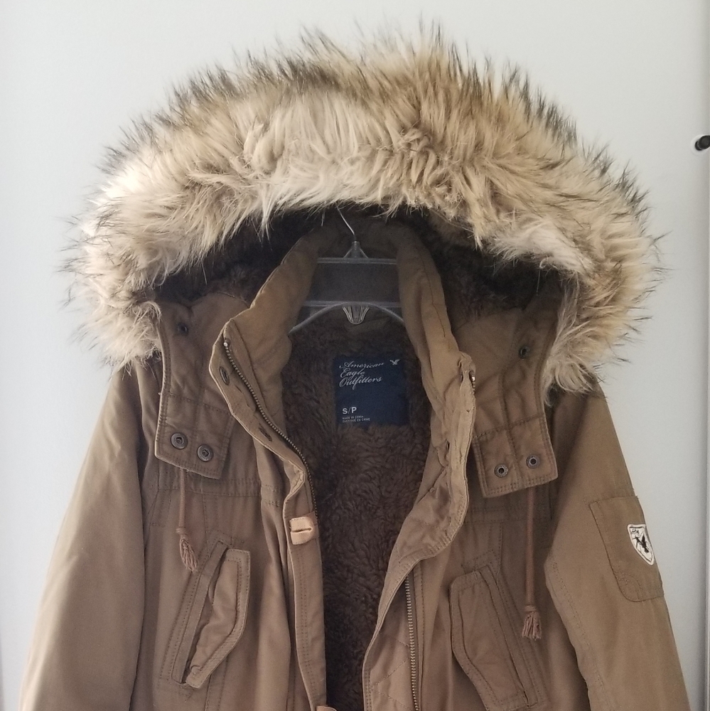 American Eagle Olive Winter Coat